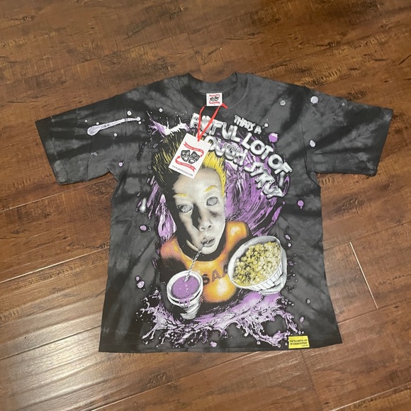Assali Black and Purple Graphic Tee - Picture 1 of 3